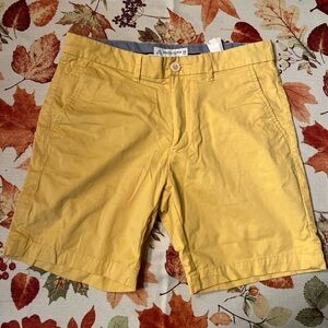 Denim & Flower Ricky Singh Men’s Chino Shorts Size 30 Bright Yellow Casual